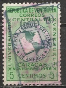 Venezuela 1956; Sc. # 677; Used Single Stamp