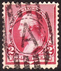 1890, US 2c, Washington, Used, Sc 219D