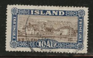 ICELAND Scott 145 used 1925 landing the mail stamp