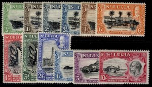 ST. LUCIA GVI SG113-124, 1936 complete set, M MINT. Cat £110.