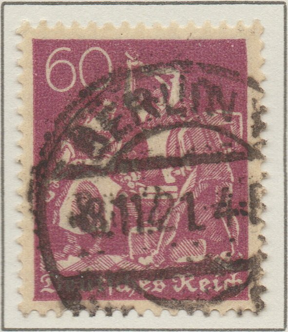 Germany Deutsches Reich Weimar Republic 60pf Blacksmiths Mesh Wtmk SG183 1921