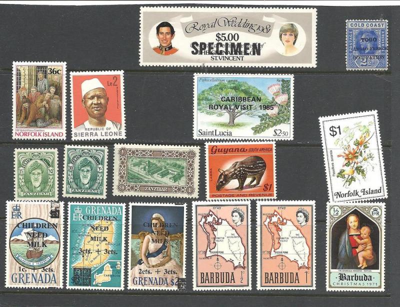 BC 12 MNH odds and ends, plus 4 VLH