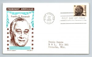 1966 FDC - Prominent Americans - Franklin Roosevelt - Hyde Park - E252