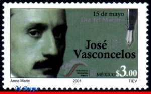 2226 MEXICO 2001 TEACHER'S DAY, JOSE VASCONCELOS, MI# 2921, MNH