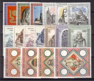 1973 Vatican City - Sc# 531-547 - Complete year set - MNH