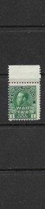 CANADA - 1915 ONE CENT WAR TAX - SCOTT MR1 - MNH