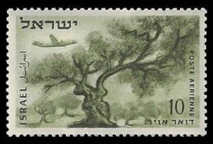 Israel #C91 MNH; 10p Airmail - Olive Tree (1953)