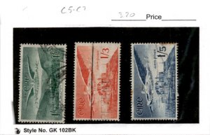 Ireland, Postage Stamp, #C5-C7 Used, 1949 Airmail (AI)