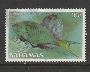 1990 Bahamas - Sc 605b - used VF - 1 single - Stoplight parrotfish