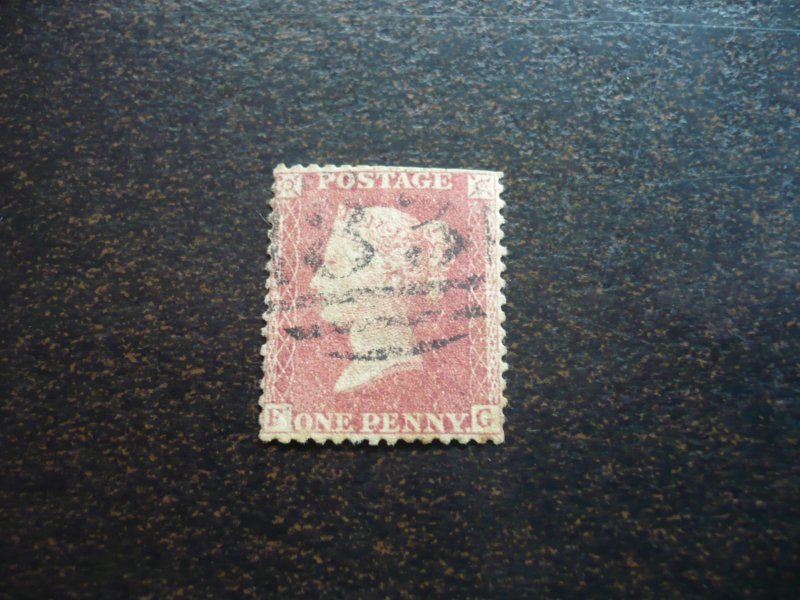 Stamps - Great Britain - Scott# 11 - Used Penny Red