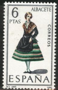 SPAIN Scott 1393 MNH** Albacete regional costume 1967