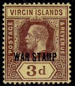 BRITISH VIRGIN ISLANDS GV SG79, 3d purple/yellow, LH MINT. Cat £10.