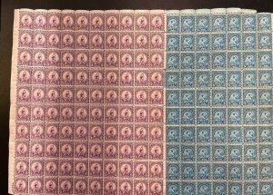 USA #718 - #719 Mint Fine - Very Fine Never Hinged Sheets Of 100