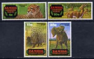 ZAMBIA - 1972 - Conservation Year, 1st Series - Perf 4v Set - Mint Never Hinged