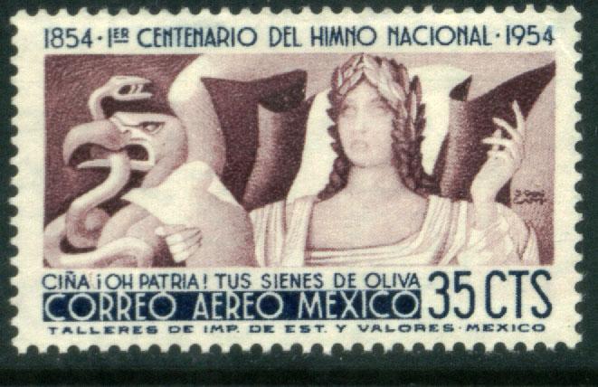 MEXICO C225, 35c Centennial of National Anthem. MNH