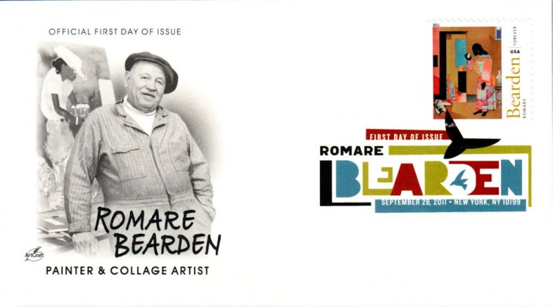 #4569 Romare Bearden Artcraft FDC
