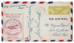 Sturgis, Michigan 1937 Kirsch Airport Dedication & First Flight Cover, Scott C17