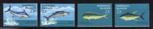 Marshall Islands 124-27 MNH , Game Fish Set from 1986.