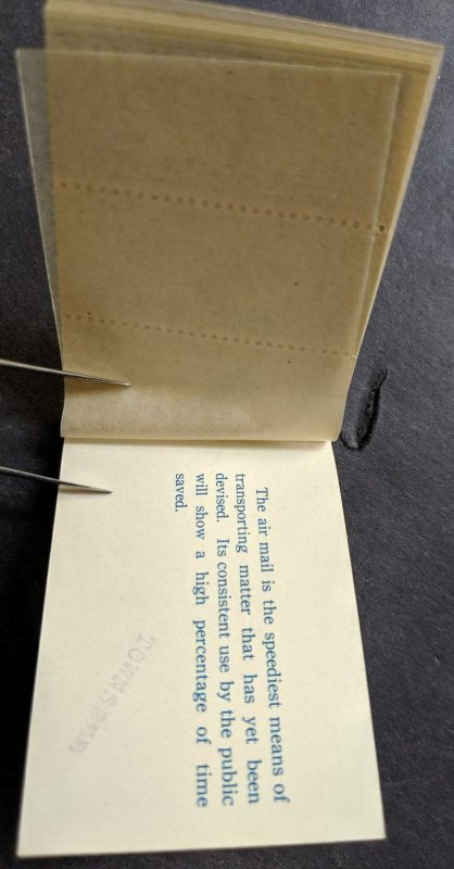 EDW1949SELL : USA 1928 Sc #C10a Cplt Bklt of 2 panes. MNH. Very Fresh. Cat $240+