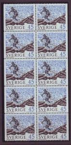 Sweden Sc760a 1970 Log Roller stamp bklt pane NH
