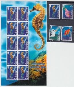 Gibraltar stamp Europa CEPT: water set+mini sheet set 2001 MNH WS112705