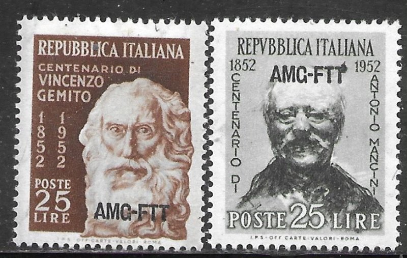 Trieste # 162-3, Mint Hinge.