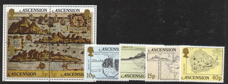 Ascension Island 288-93 MNH Maps