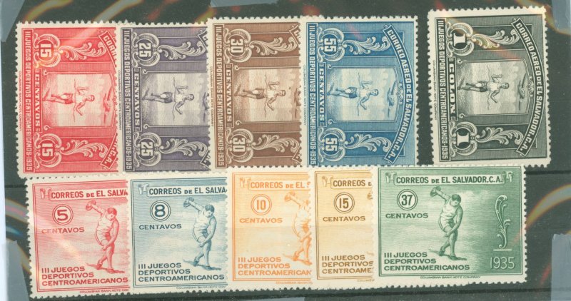 Salvador, El #538-42/C36-40  Single (Complete Set)