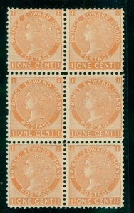 PRINCE EDWARD ISLAND  11 BLOCK OF 6 MNH  BIN $50.00