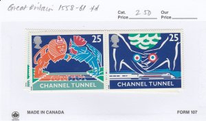 Great Britain 1558-61 Channel Tunnel mnh