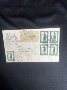 C) 1961. ARGENTINA. FIRST INTERNAL MAIL. MULTIPLE STAMPS. XF