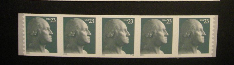 Scott 3617, 23c Washington, PNC5, #V46 MNH, VP Coil BEAUTY