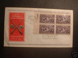 FDC 855 PB 3c Baseball Centennial - 3326