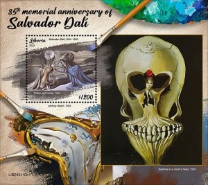 Liberia - 2024 Surrealist Salvador Dali - Stamp Souvenir Sheet - LIB240110b1