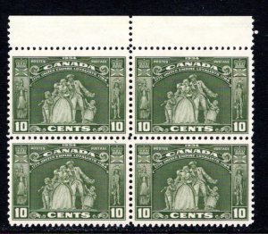 209 Scott, 10c Canada, MNHOG, Loyalists Statue, Block of 4