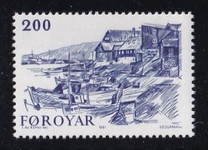 Faroe Islands  #62 MNH  1981  Old Torshavn  200o