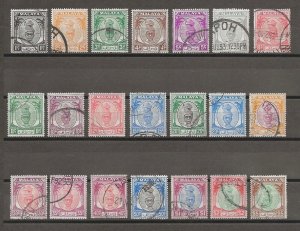 MALAYA/PERAK 1950/56 SG 128/48 USED Cat £55