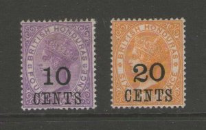 British Honduras 1888 Sc 30,31 MH