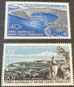 FRENCH SOUTHERN & ANTARCTIC TER.# C13-C14-MINT/NH--COMPLETE SET-AIR-MAIL-1968-69