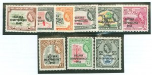 Guyana #8/9/12-14/16-19 Unused Single