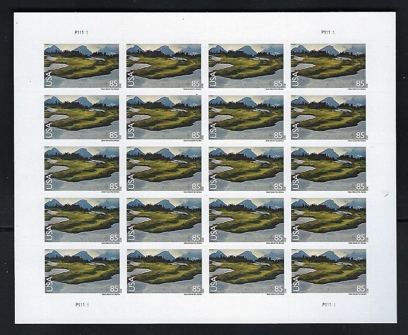 C149  85Cent GLACIER NATIONAL PARK MNH FULL SHEET OF 20 ADHESIVE STAMPS