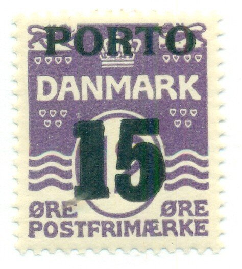 DENMARK #J38, Mint Never Hinged, Scott $18.00