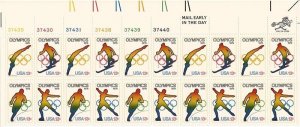 US Stamp - 1976 Winter & Summer Olympics 20 Stamp Plate Block #1695-8