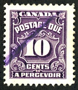 Canada #J20 Used Blue Cancel