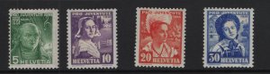 Switzerland  #B81-B84  MH  1936   pro juventute
