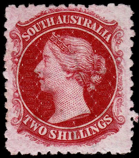 South Australia Scott 74 (1876) Mint H VF, CV $50.00 M