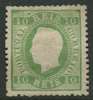 Portugal - Scott 37b - King Luiz Definitive - 1870 - MNG - Single 10r Stamp