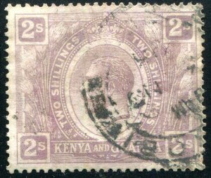 Kenya, Uganda, Tanganyika KUT Sc 30 VF Used 2sh Gray Lilac