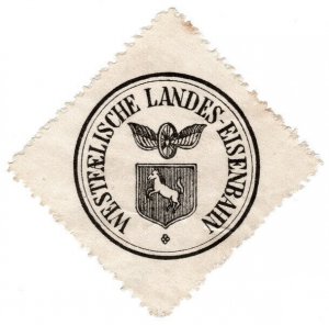 (I.B) Germany Railway : Company Letter Seal (Westfalia)