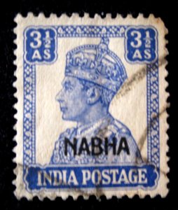 INDIA/NABHA, CONFENTION STATE - SCOTT# 108 - USED - CAT VAL $100.00